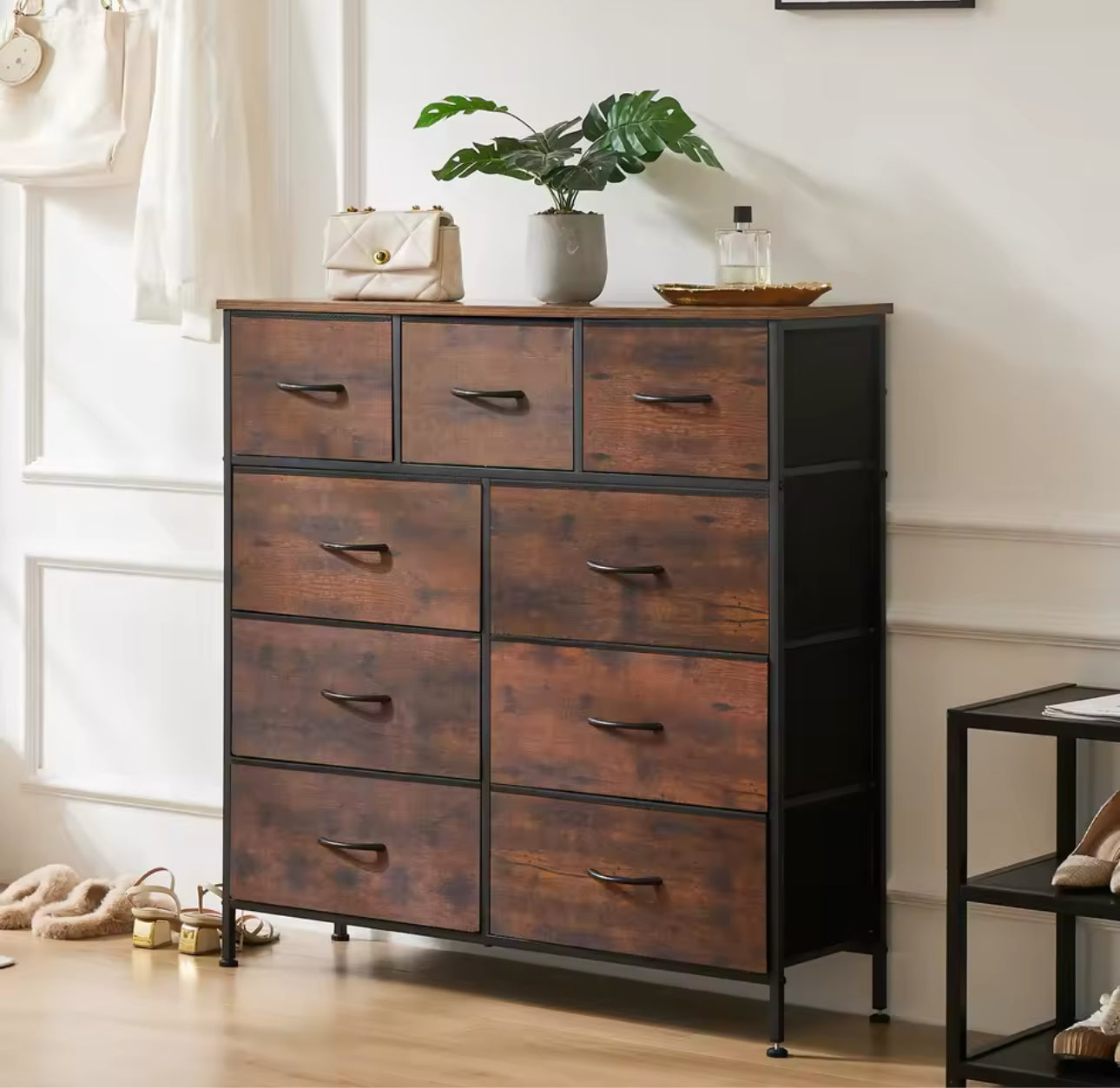 9-Drawer Fabric Dresser