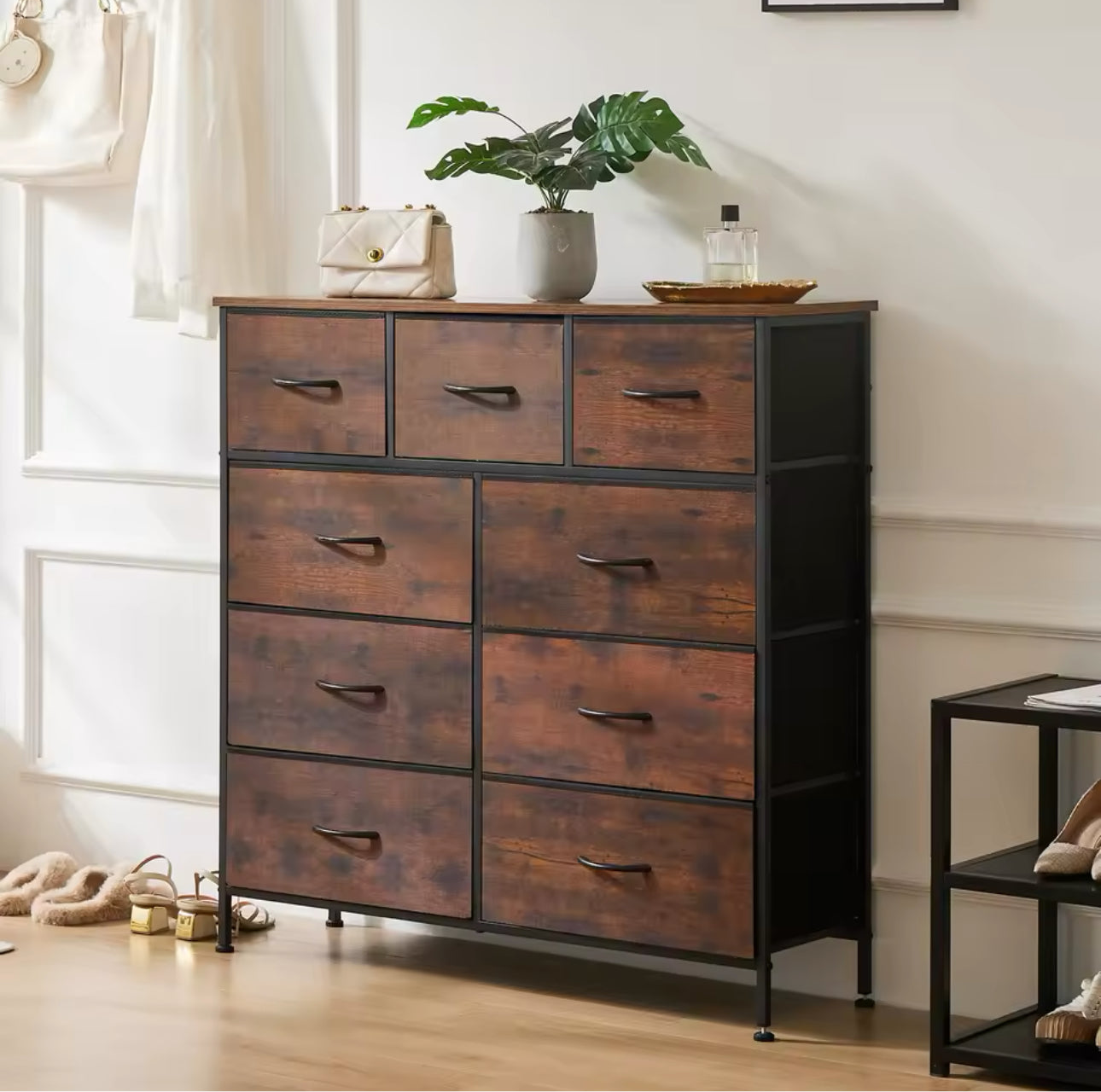 9-Drawer Fabric Dresser