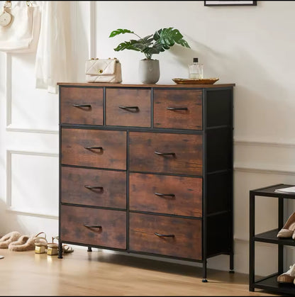 9-Drawer Fabric Dresser