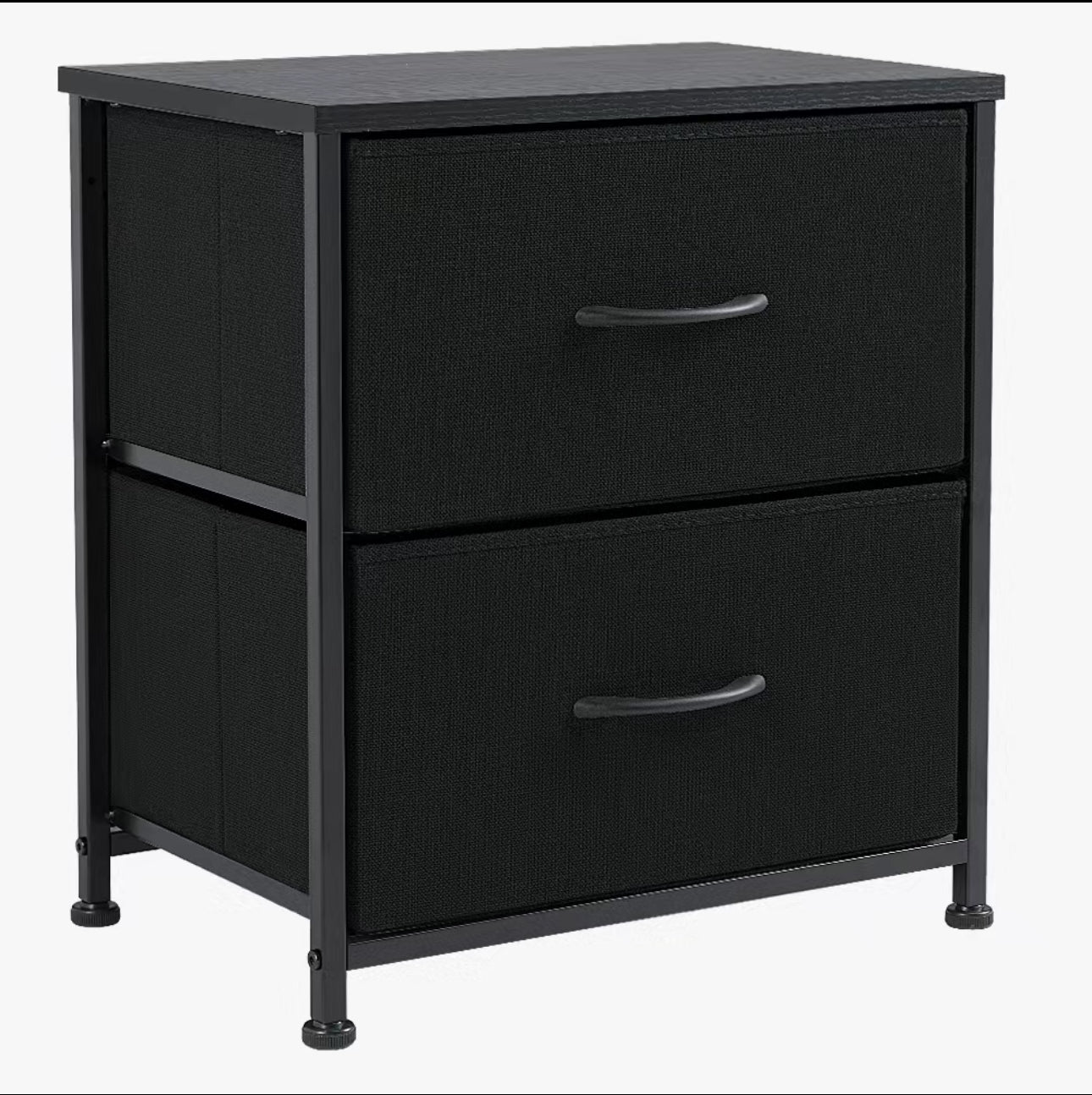 2-Drawer Fabric Nightstand